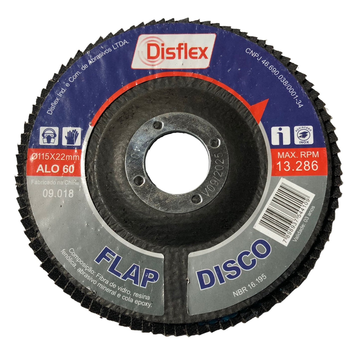 Disco De Lixa Flap DISFLEX 115mm Grão 60 - DOBRO de LIXAS