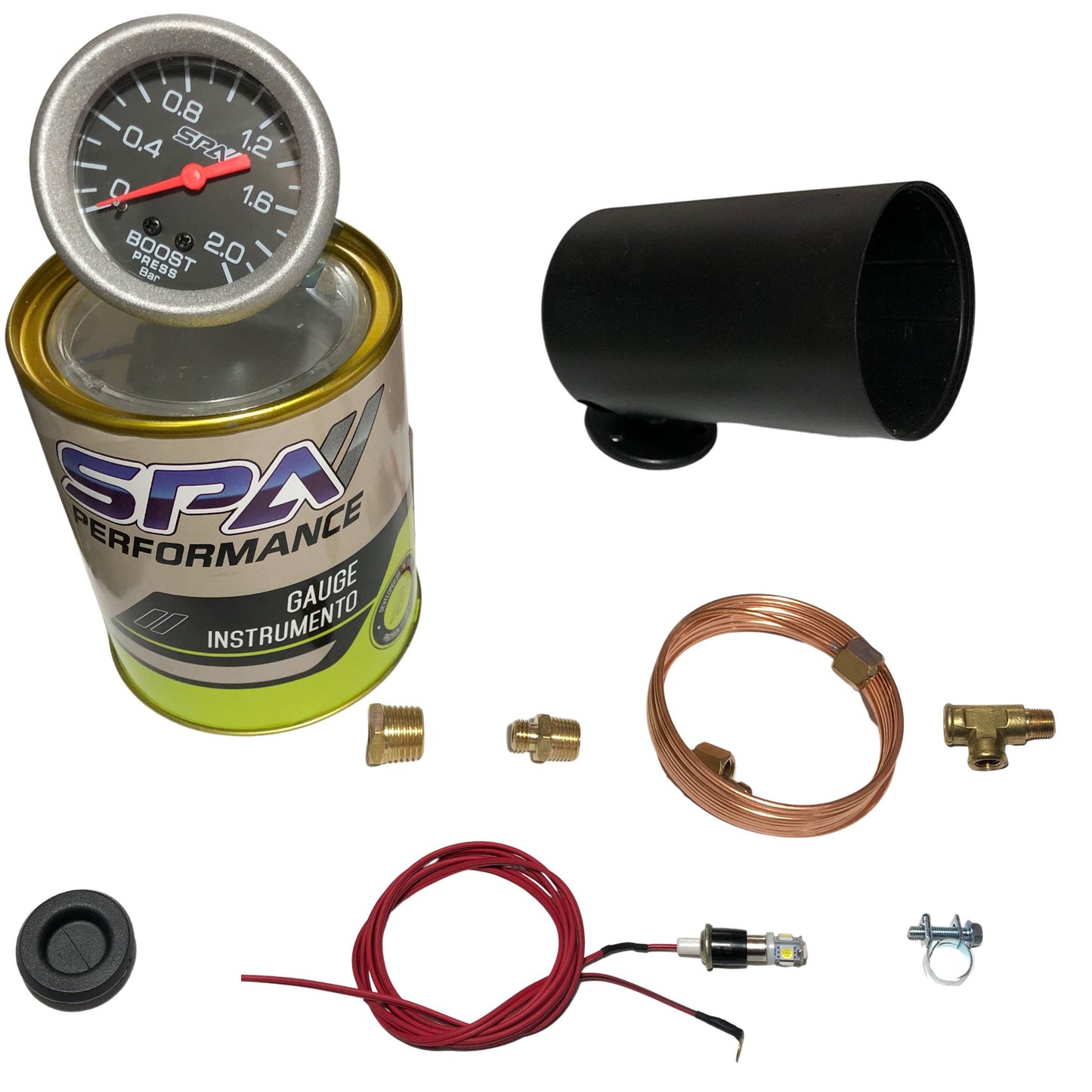 Manômetro Pressão Turbo c/ Kit de Instalação COMPLETO