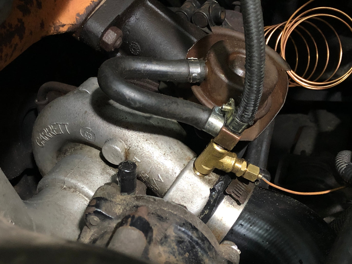 Conexão em T para Instalar Manômetro na Saída da Turbina