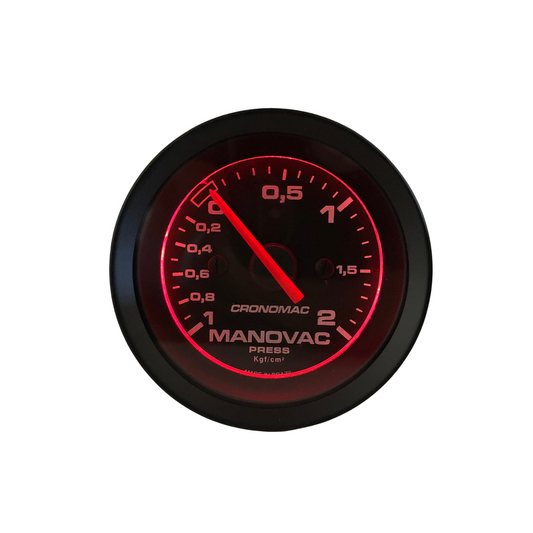Manômetro Pressão e Vácuo Turbo c/ Kit de Instalação COMPLETO