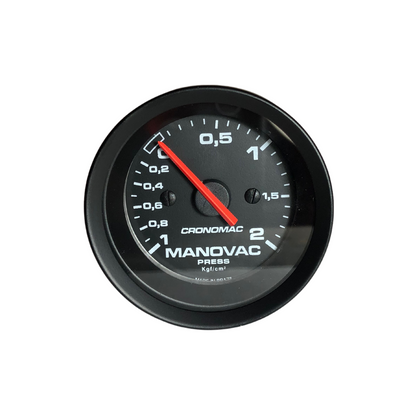 Manômetro Pressão e Vácuo Turbo c/ Kit de Instalação COMPLETO