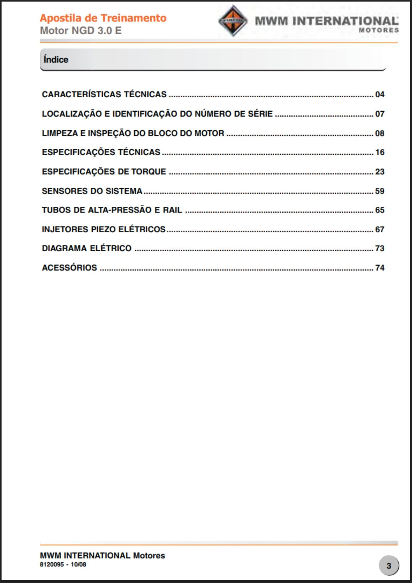 Manual de Serviço em PDF - Motor Powerstroke NGD 3.0 Turbo DIESEL