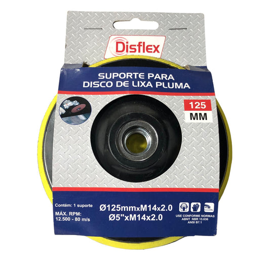 Base para Disco Lixa Velcro 125mm x M14 - DISFLEX